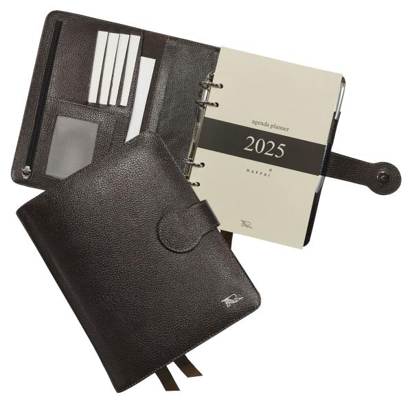Agenda Planner Couro 2025 126-R Personalizada Raffai Couros Imagem de Agenda Planner Couro 2025 126-R Personalizada Raffai Couros