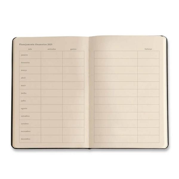 Imagem de Agenda Planner Diária 2025 14x21cm Kraft Flores Max Cicero