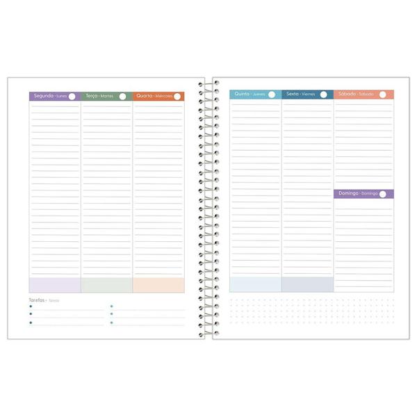 Imagem de Agenda Planner Espiral Fluor Mix Permanente Foroni 24 x 17 cm