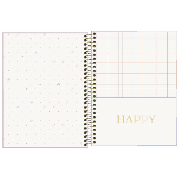 Imagem de Agenda Planner Espiral Happy 2025 Tilibra Papel 90g 17x24 cm