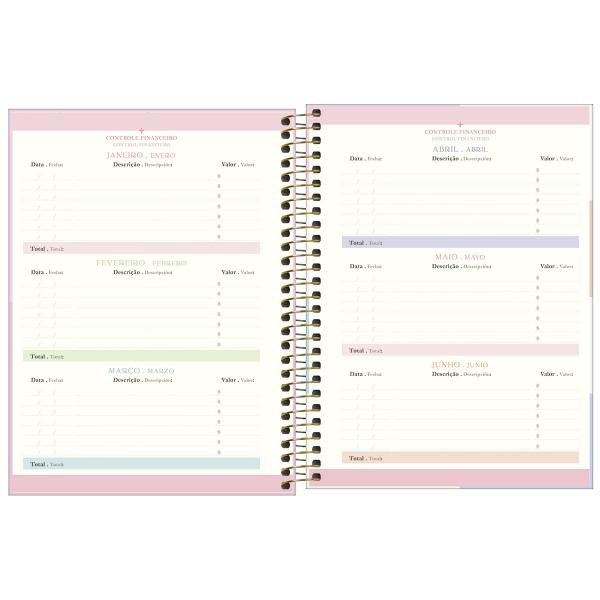 Imagem de Agenda Planner Espiral Happy 2025 Tilibra Papel 90g 17x24 cm