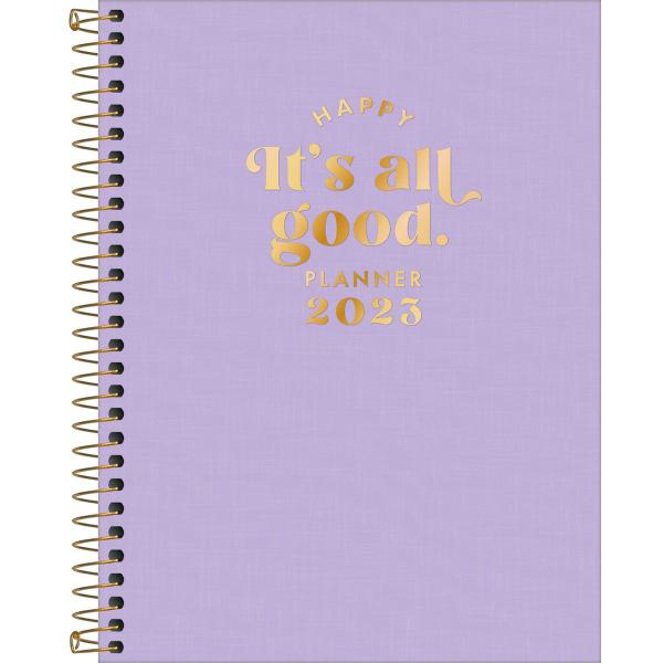 Imagem de Agenda Planner Espiral Happy Lilás M7 2023 - Tilibra