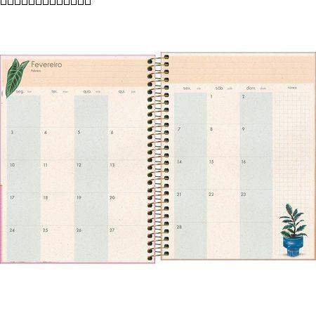 Imagem de Agenda Planner Espiral M7 17,7 X 24 Cm Naturalis 2025 Tilibra