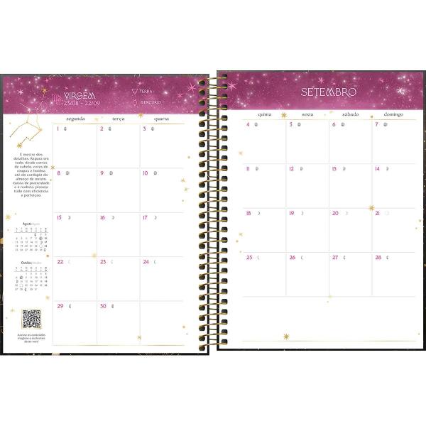 Imagem de Agenda Planner Espiral Magic 2025 Tilibra M7 17x24 Cm