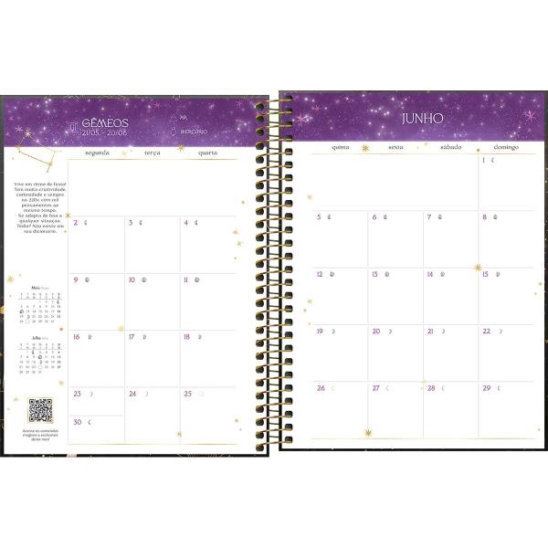 Imagem de Agenda Planner Espiral Magic 2025 Tilibra M7 17x24 Cm