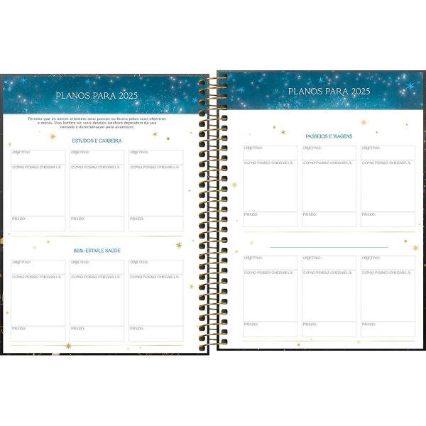 Imagem de Agenda Planner Espiral Magic 2025 Tilibra M7 17x24 Cm