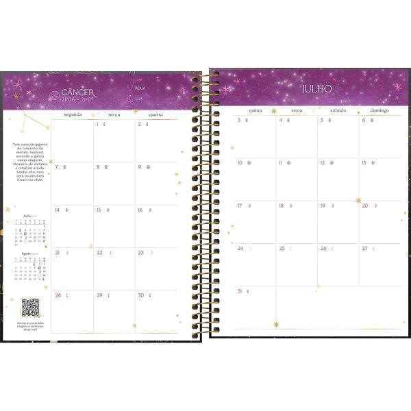 Imagem de Agenda Planner Espiral Magic 2025 Tilibra M7 17x24 Cm