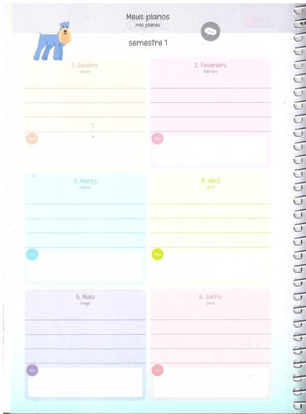 Imagem de Agenda Planner Espiral Pet Holic Animais Planejamento