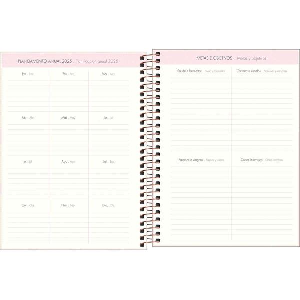 Imagem de Agenda Planner Espiral Soho 2025 Tilibra Papel 90g Tam 17x24 cm