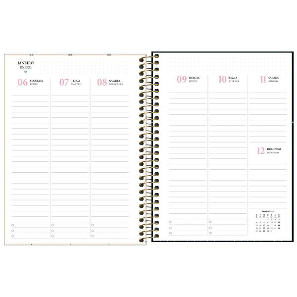 Imagem de Agenda Planner Espiral West Village 2025 Tilibra M7 17x24cm