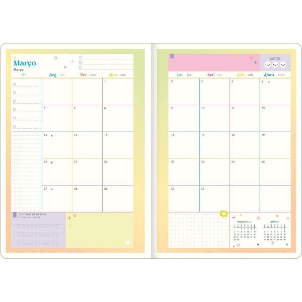 Agenda Planner Grampeada Happy M7 2023 - Tilibra Imagem de Agenda Planner Grampeada Happy M7 2023 - Tilibra