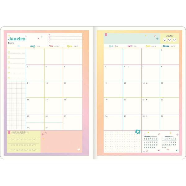 Agenda Planner Grampeada Happy M7 2023 - Tilibra Imagem de Agenda Planner Grampeada Happy M7 2023 - Tilibra