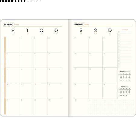 Imagem de Agenda Planner Grampeado M7 17,8 X 25,4 Cm Kraftwork 90 G 2025 Tilibra