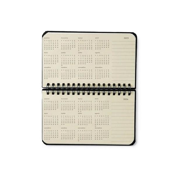 Imagem de Agenda Planner Semanal 2025 Wire-o 15,5x9cm Astral Eclipse Caramelo Cicero