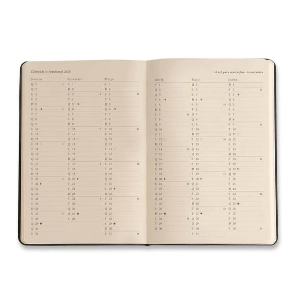 Imagem de Agenda Planner Semanal Anotações 2025 14x21cm Bossa Nova Pontos Azul Cicero