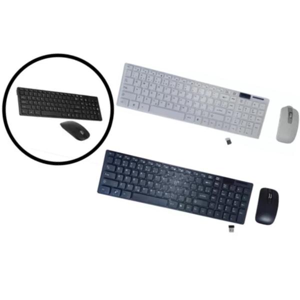 Imagem de Agilidade e Estilo: Kit Teclado e Mouse Sem Fio com Conexão Simples