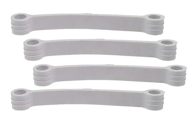 Imagem de Agitador 8 Blades Compatível Brastemp Consul + Kit 4 Tirantes Branco 11 cm Batedor 8 Blades Burdog