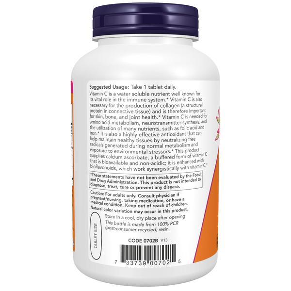 Imagem de Agora suplementos, Complexo de Vitamina C-1000 com 250 mg de Bioflavonoides, Tamponados, Proteção Antioxidante*, 180 Comprimidos