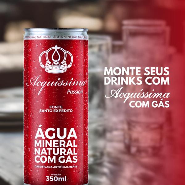 Imagem de Água Acquissima Lata 350ml Com Gás Ph 6,5   Pack 12 Unidades 