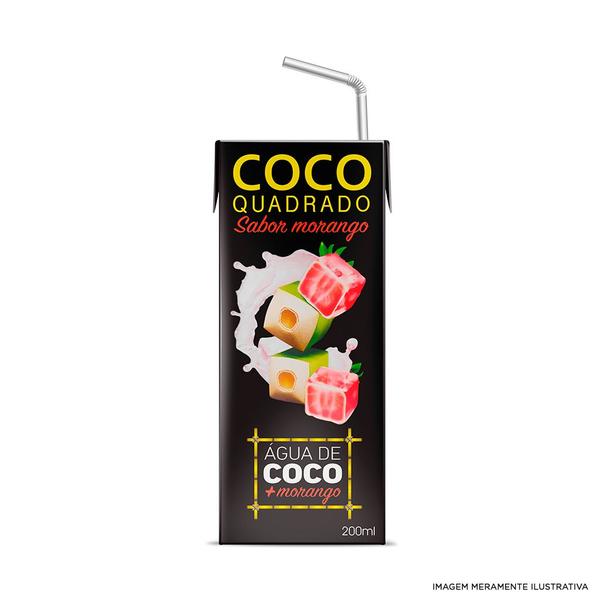 Imagem de Água de Coco Coco Quadrado Morango Cx 27 x 200ml