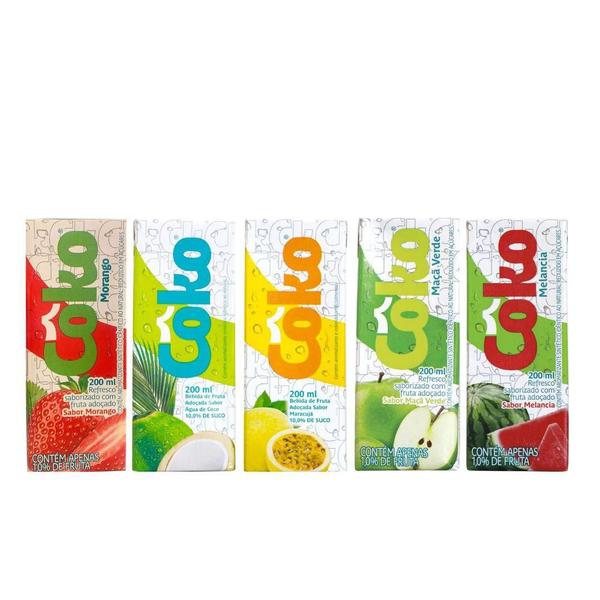 Imagem de Água de coco coko diversos sabores 200ml - 100 unidades