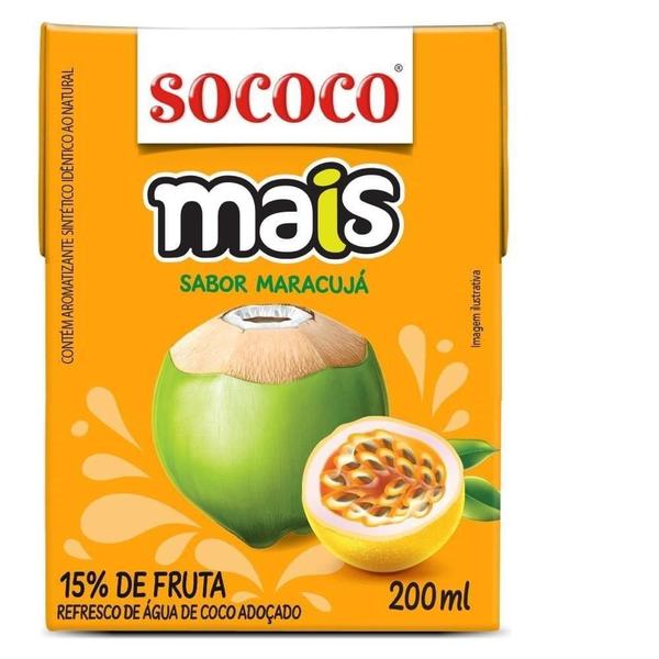 Imagem de Água de Coco Mais Maracujá 200ml - Embalagem com 24 Unidades