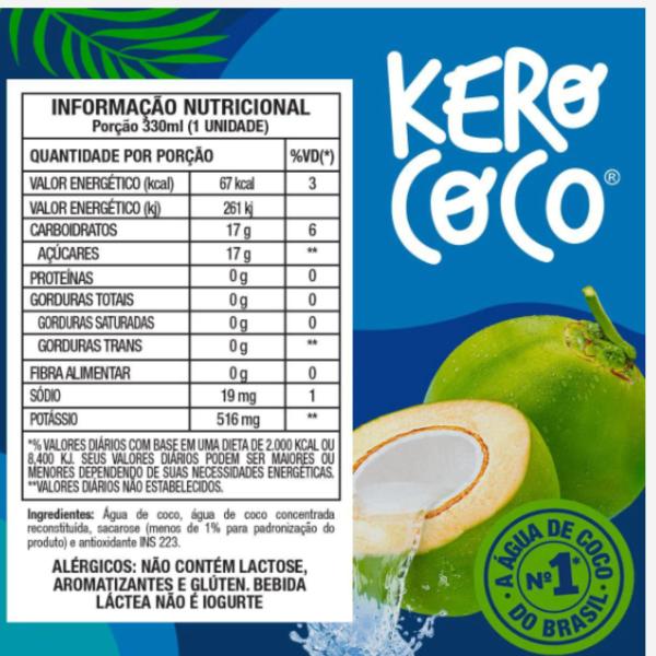 Imagem de Água De Coco Reconstituída Kero Coco Caixa 330ml 12 Un Gamer