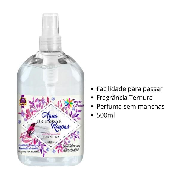 Imagem de Água De Passar Roupa Tecido 500ml Ternura Tropical Aromas