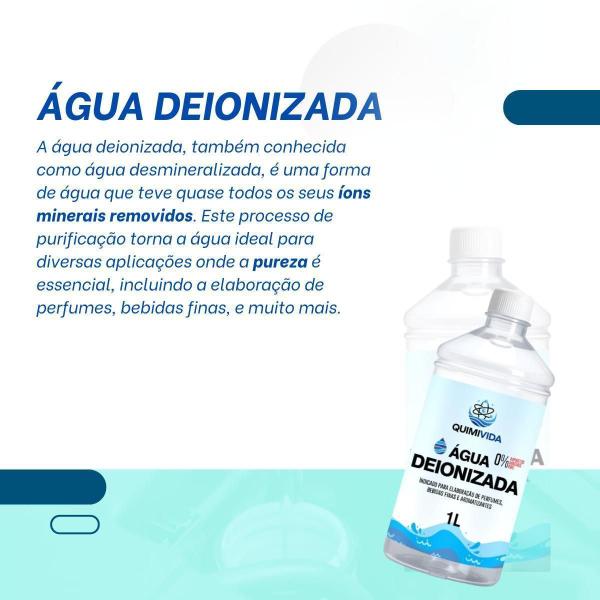 Imagem de Água Deionizada 1L Para Fabricação De Cosméticos - Quimivida