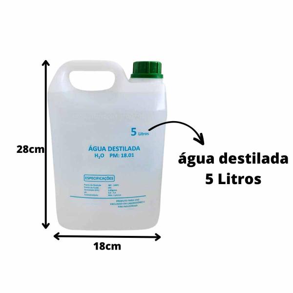 Imagem de Água Destilada Galão 5L Com Certificado De Análise