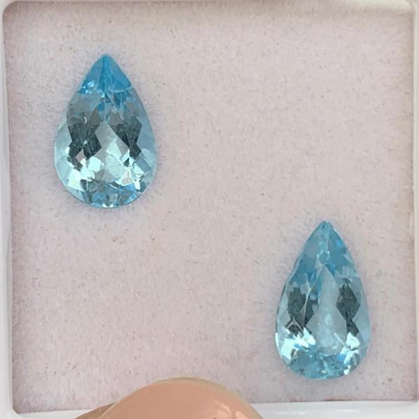 Imagem de Água Marinha Azul Gota Par 1,91ct (3)