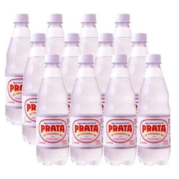 Imagem de Água Mineral Alcalina Prata Com Gás Pet 510Ml (12 Unidades)