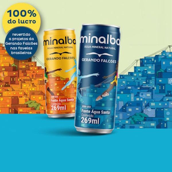 Imagem de Agua Mineral Com Gás Minalba Ed. Especial 269Ml (24 Latas)