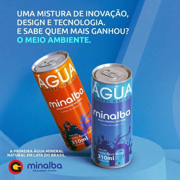 Imagem de Agua Mineral Com Gás Minalba Lata 310Ml 12 Unidades