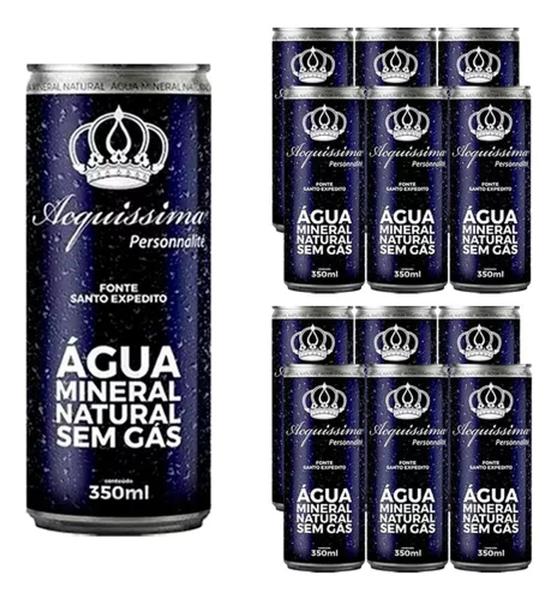 Imagem de Água mineral em lata 350ml acquissima fardo com 12 unidades oferta