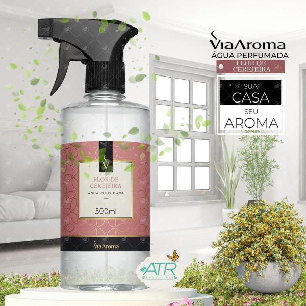 Água Perfumada Aromatizador Via Aroma Flor De Cerejeira500Ml - Atr Essencias Imagem de Água Perfumada Aromatizador Via Aroma Flor De Cerejeira500Ml