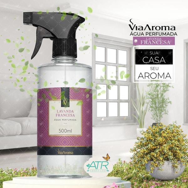 Imagem de Água Perfumada Aromatizador Via Aroma Lavanda Francesa 500Ml