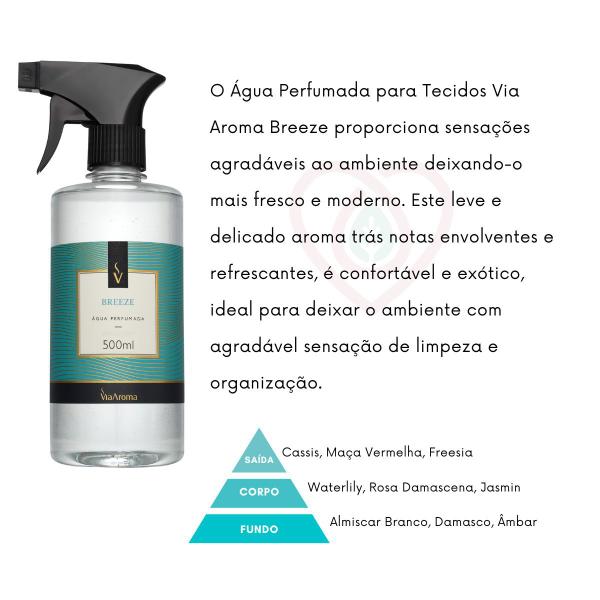 Imagem de Agua perfumada aromatizante para roupas e tecidos Via aroma 500mL