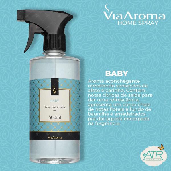 Imagem de Água Perfumada E Aromatizador Tecido Via Aroma Baby 500Ml