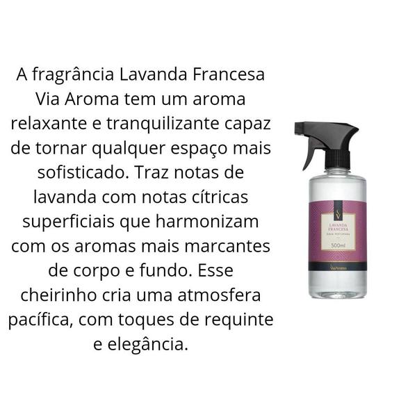 Imagem de Água Perfumada Lavanda Francesa Via Aroma - 500ml