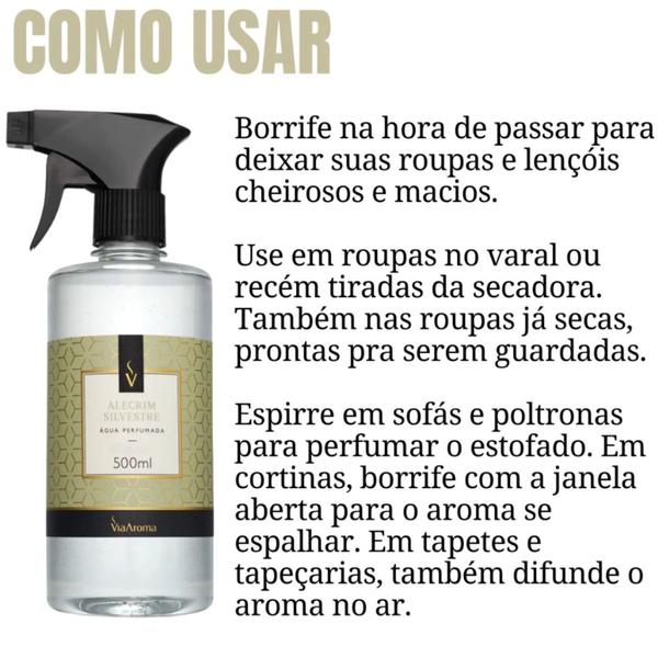 Imagem de Água Perfumada para Roupas - Alecrim Silvestre - Via Aroma 500 ml