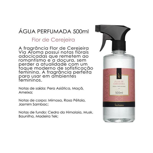 Imagem de Agua perfumada para tecidos e ambiente via aroma 500ml classica flor de cerejeira