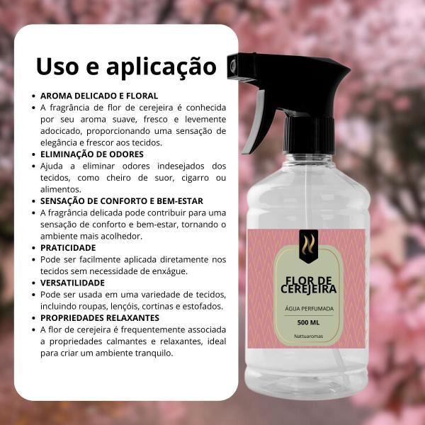 Imagem de Água Perfumada Roupas Tecidos Ambiente 500Ml Nattuaromas