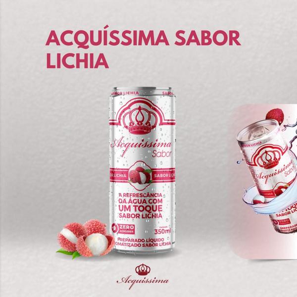 Imagem de Água Saborizada Acquissima Lichia 350ml Zero Açucar Pack 6 Unidades