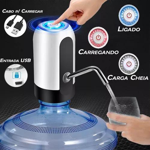 Imagem de Água Sem Esforço: Bomba Elétrica USB para Garrafão - Recarregável