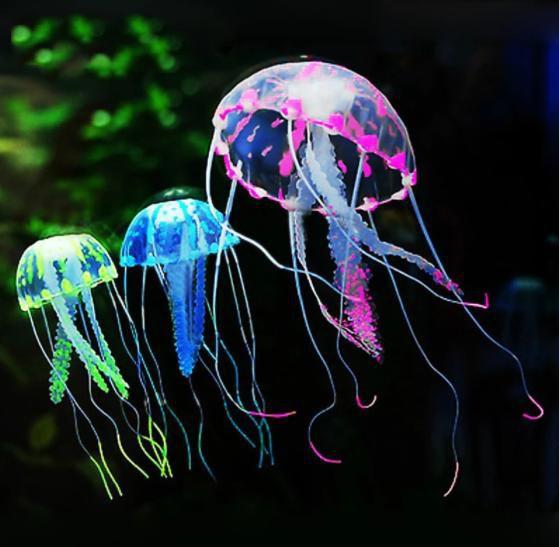 Imagem de Água-viva artificial brilhante, enfeite fluorescente Azul