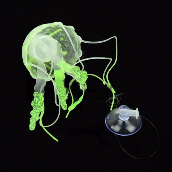 Imagem de Água Viva Medusa fluorescente Enfeite Silicone aquário