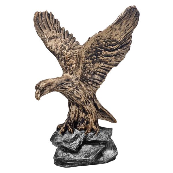 Águia Ave Rapina Poder Estátua Imagem De Resina Na Base 34cm - M3 Decoração Imagem de Águia Ave Rapina Poder Estátua Imagem De Resina Na Base 34cm