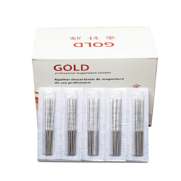 Imagem de Agulha Acupuntura 25x30 Kit 3 cx 3000 Un Pcte - Gold