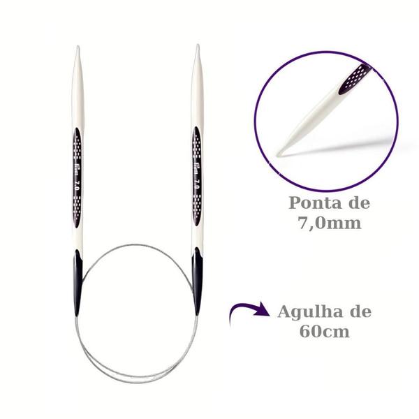 Agulha Circular Para Tricô Prym Ergonomics 60Cm 7.0Mm Imagem de Agulha Circular Para Tricô Prym Ergonomics 60Cm 7.0Mm